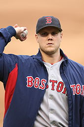This is the only photo I have of Papelbon where he's not grabbing his nuts or Harper's throat. Photo Keith Allison via wikipedia/flickr