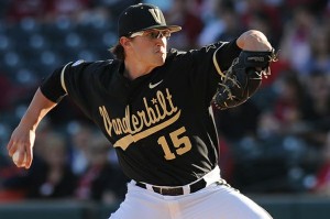 Vanderbilt's ace Fuller helped Vanderbilt win the deciding game 3 in the CWS.  Photo unk via anchorofgold.com