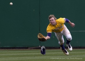 LSU's Andrew Stevenson becomes the Nats highest 2015 draft pick.  Photo via nola.com